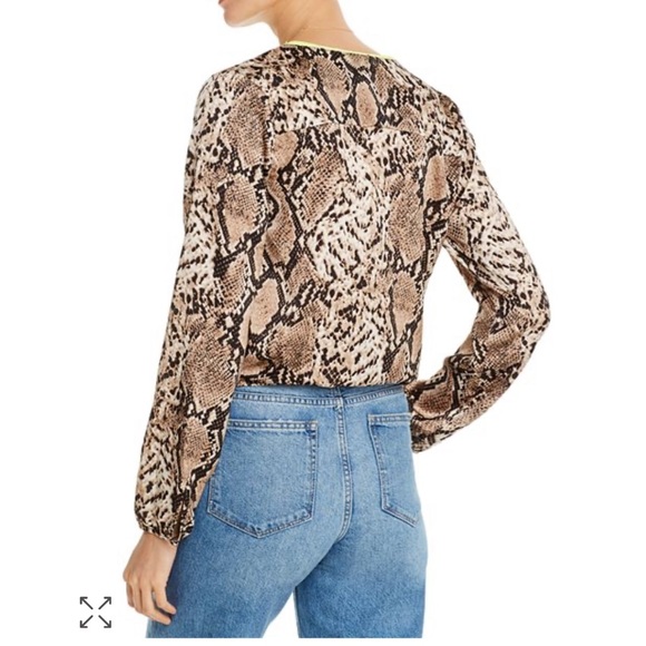Snake Print Crossover Top***Small $95 - Picture 4 of 6